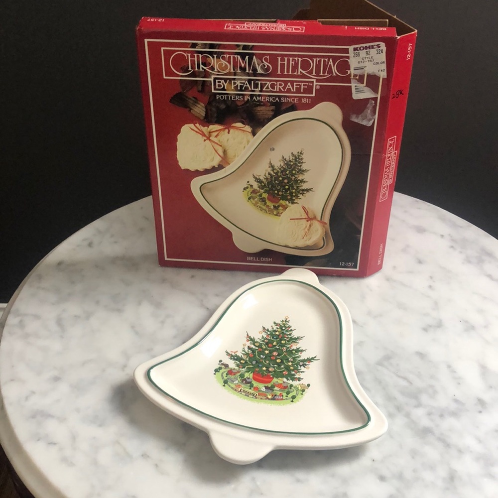 Pfaltzgraff l Christmas Bell Dish USA